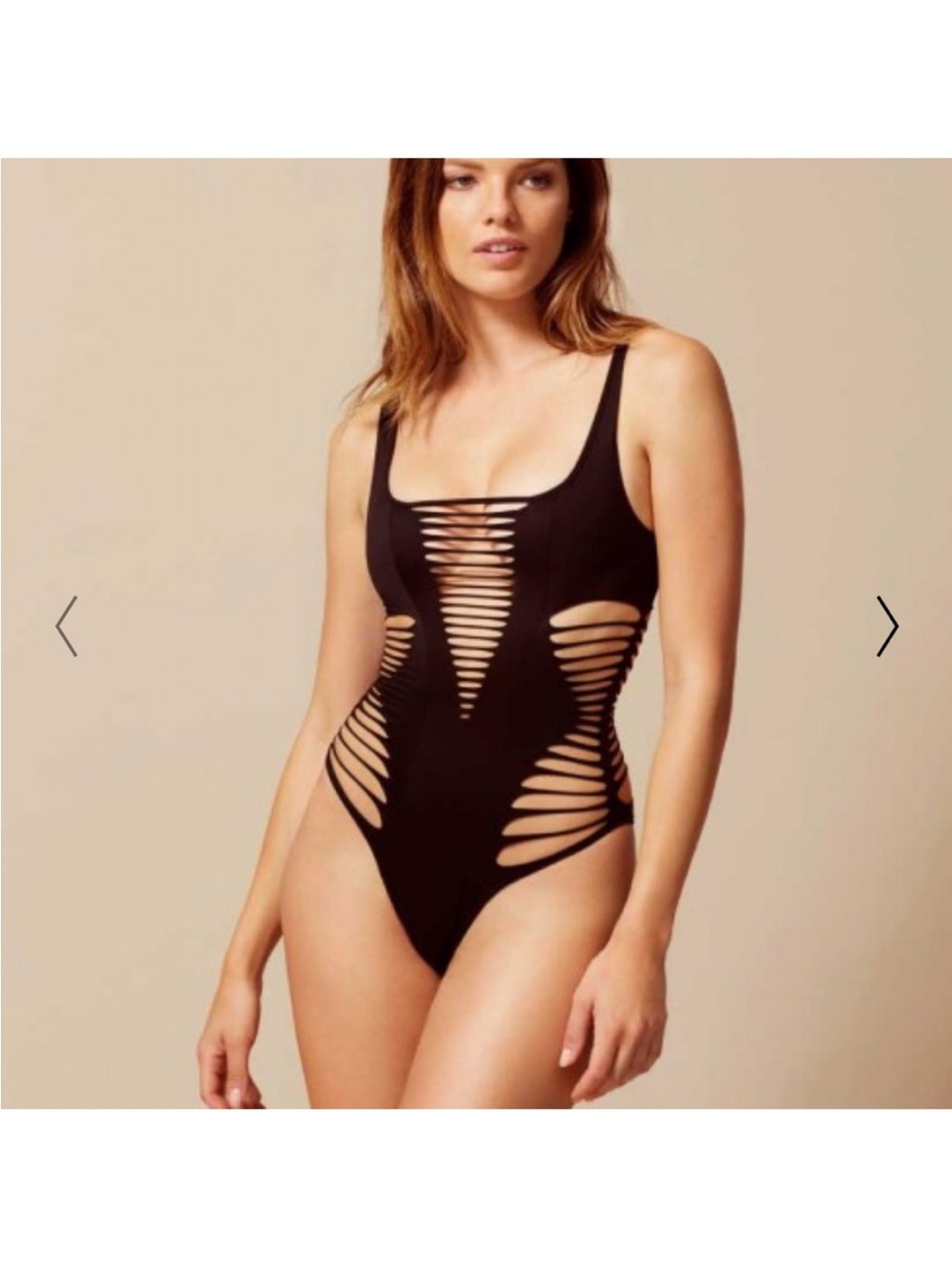 Agent Provocateur Black Strappy Cutout One-Piece Swimsuit